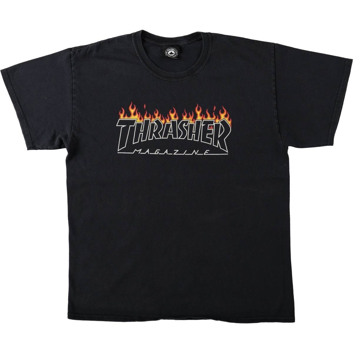 古着 スラッシャー THRASHER ファイヤーパターン サーフ スケートTシャツ メンズL相当/eaa672082