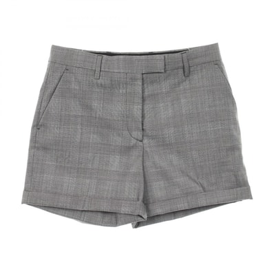プラダ PRADA グレンチェック ショート パンツ 衣料品 ボトムス ウール コットン レディース グレー系 【中古】