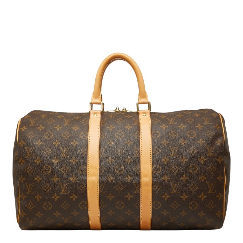 ルイ ヴィトン モノグラム キーポル45 ボストンバッグ ハンドバッグ M41428 ブラウン PVC レザー レディース LOUIS VUITTON 中古