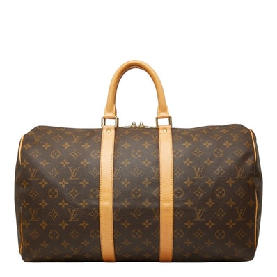 ルイ ヴィトン モノグラム キーポル45 ボストンバッグ ハンドバッグ M41428 ブラウン PVC レザー レディース LOUIS VUITTON 中古