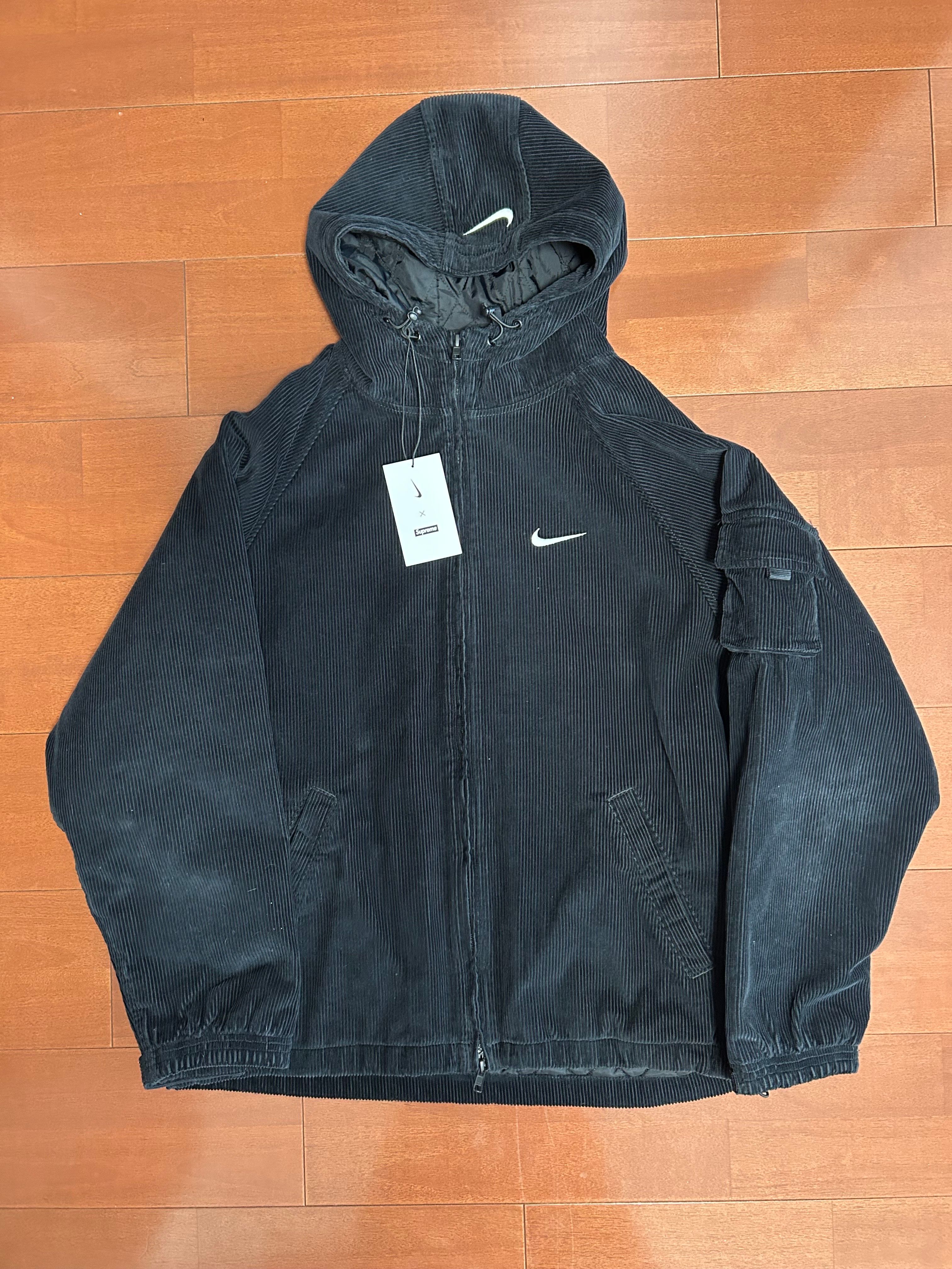 Supreme / Nike Arc Corduroy Hooded Jacket "Black"