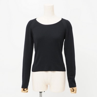 ■美品■CHANEL シャネル ヴィンテージ セーター サイズ38 長袖 ニットセーター 99A カシミヤ シルク【おすすめ】 イタリア製 ブランド古着【中古】20241002/RA1407