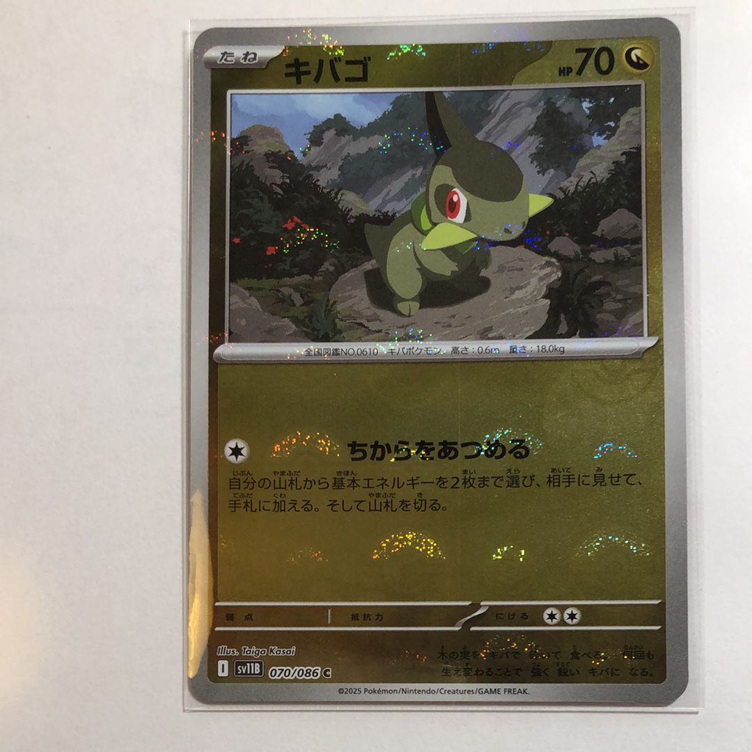 キバゴ C :モンスターボールミラー [SV11B 070/086](拡張パック「ブラックボルト」)