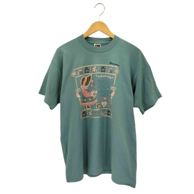 90s USA製 シングルステッチ 刺繍 クルーネック Tシャツ【1139901731139】