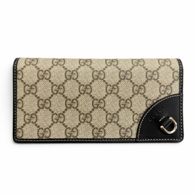 極美品 グッチ 長財布 GGエンブレム コンチネンタルウォレット 821802