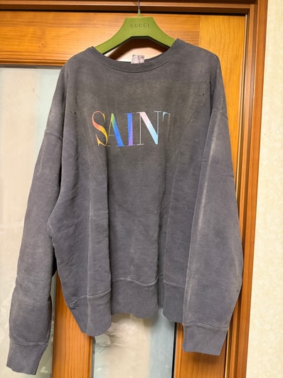 SAINT Mxxxxxx Crew Sweat_Rainbow Saint "Black"