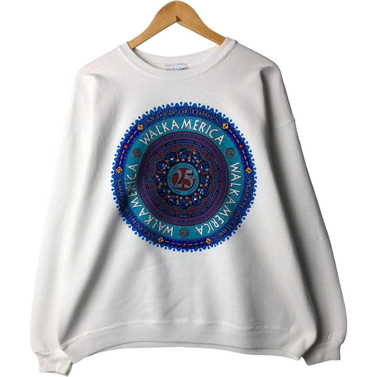 古着 90年代 ヘインズ Hanes HEAVYWEIGHT プリントスウェットシャツ トレーナー USA製 メンズL相当 ヴィンテージ/eaa590078