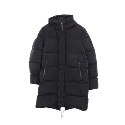 ヘルノ Herno Laminar GORE-TEX フード付き ダウンジャケット 衣料品 アウター ポリエステル メンズ ブラック系 【中古】