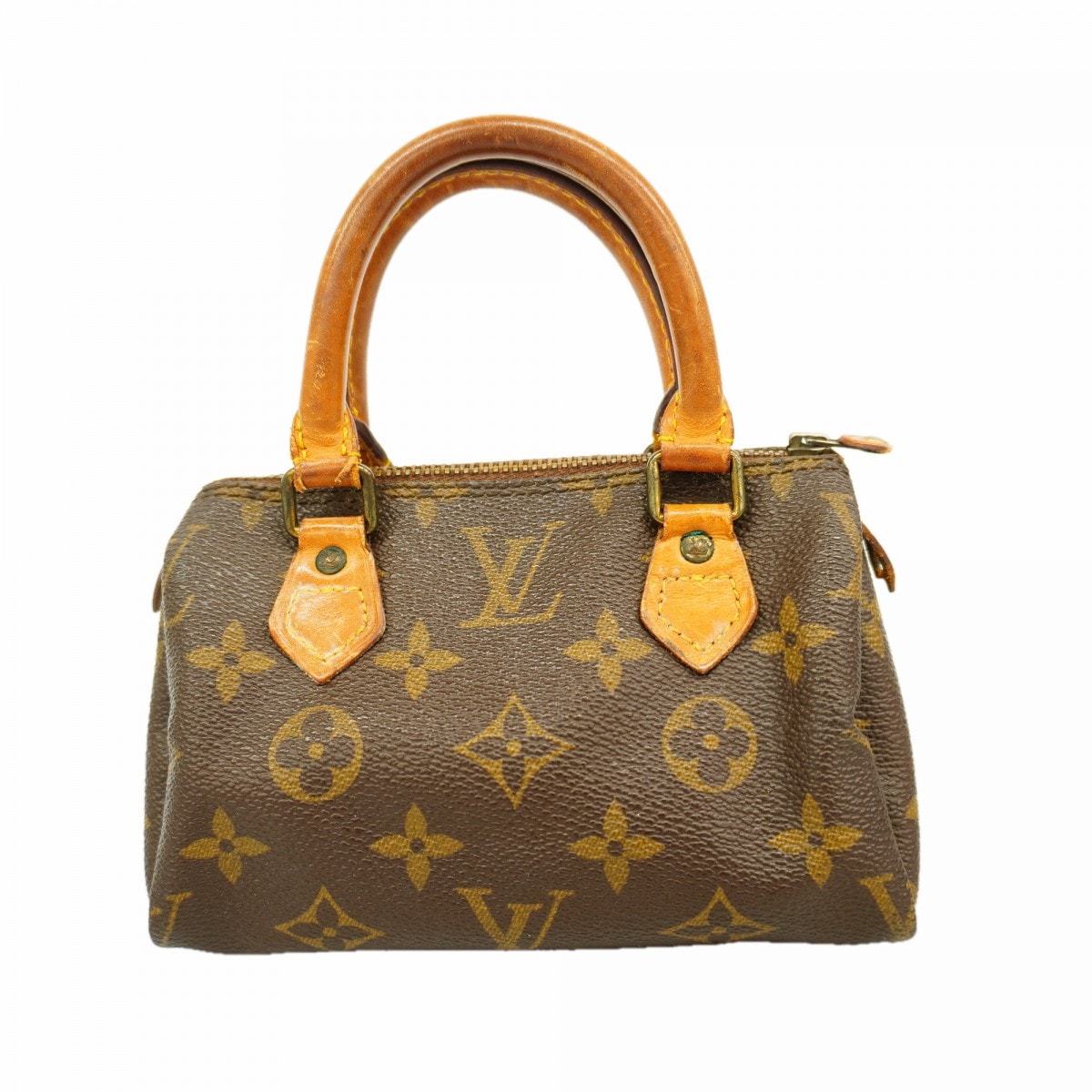 【6db2079】ルイヴィトン ハンドバッグ モノグラム ミニスピーディ M41534 ブラウン【中古】レディース