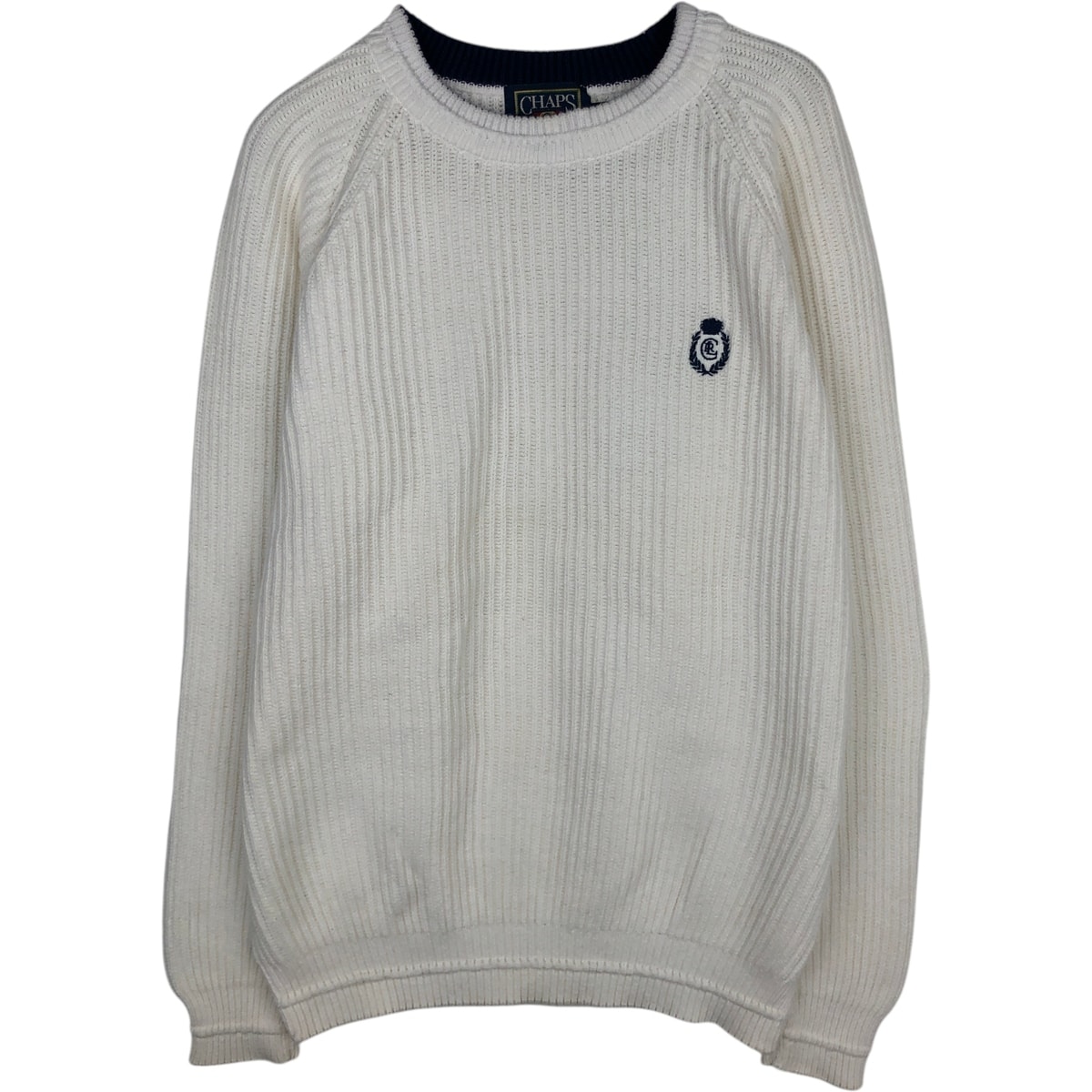 古着 ラルフローレン Ralph Lauren CHAPS チャップス リブ編み コットンニットセーター メンズM相当/eaa618193