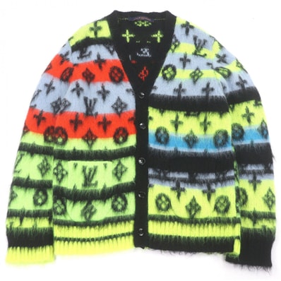 極美品 ルイヴィトン カーディガン マルチカラー メンズ L