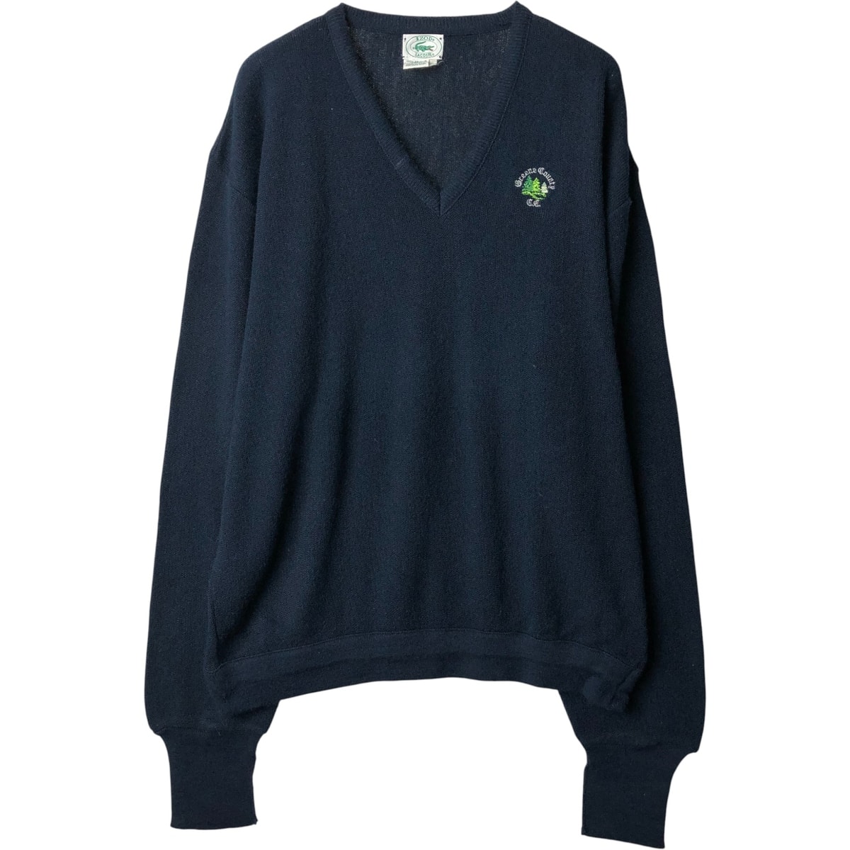 古着 90年代 ラコステ LACOSTE IZOD Vネック アクリルニットセーター USA製 メンズXL相当 ヴィンテージ/eaa466043