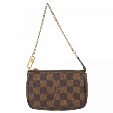 ★最終価格【6db0907-k】ルイヴィトン ポーチ ダミエ ミニポシェットアクセソワール N58009 エベヌ【中古】レディース