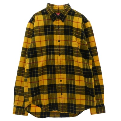 Supreme シュプリーム 長袖シャツ 13AW ワングラム期 Tartan Flannel Shirt タータン チェック ボタンダウン フランネル 長袖 シャツ M【中古】