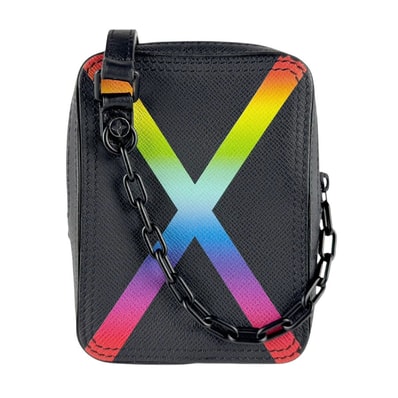 ルイ ヴィトン LOUIS VUITTON ショルダーバッグ タイガ ダヌーブ メッセンジャー タイガ ノワール/レインボー メンズ M30332【中古】 z8178