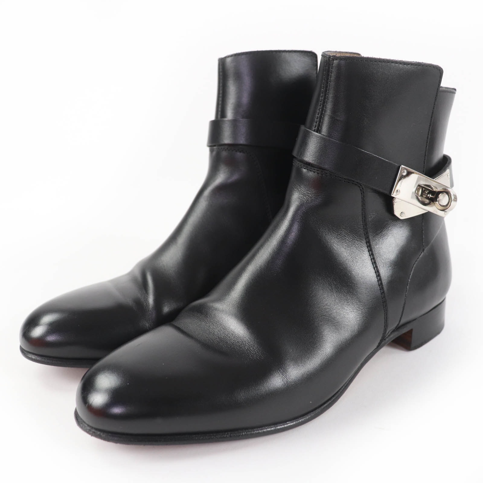 美品 エルメス ショートブーツ ネオ ブラック レディース 36