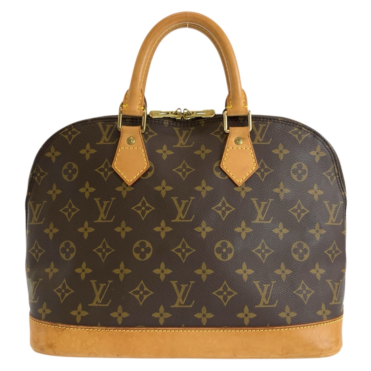 LOUIS VUITTON ルイヴィトン モノグラム アルマ ブラウン ゴールド金具 PVC レザー/ ハンドバッグ 1-0292489 【中古】