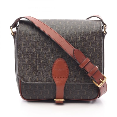 サンローランパリ SAINT LAURENT PARIS ル モノグラム ミディアム ショルダーバッグ バッグ PVCコーティングキャンバス レザー レディース ブラウン系 / カーキ系 668582 【中古】