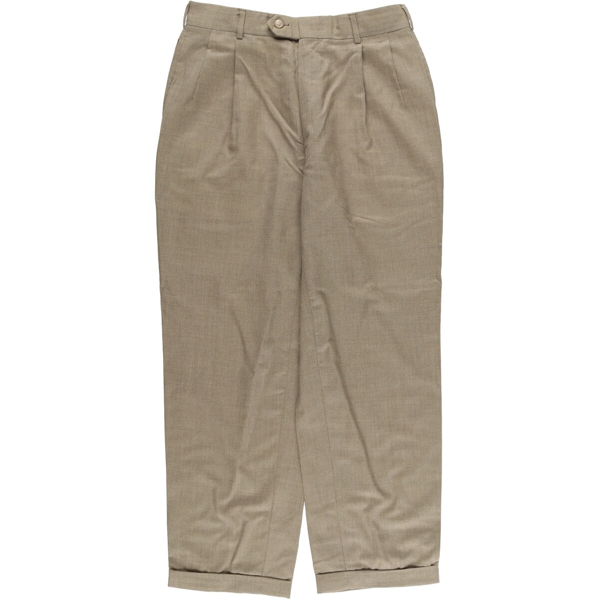 古着 ラルフローレン Ralph Lauren POLO UNIVERSITY CLUB チェック柄 千鳥格子柄 ツータック スラックスパンツ USA製 メンズw30相当 ヴィンテージ/eaa569108