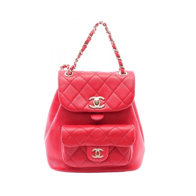 シャネル CHANEL マトラッセ リュックサック バックパック バッグ レザー レディース ピンク系 AS2908 【中古】