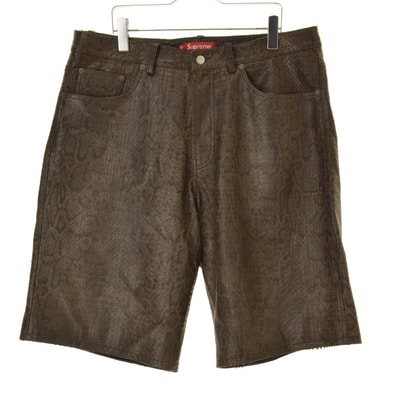 Supreme Baggy Leather Short "Snakeskin" (25SS)
