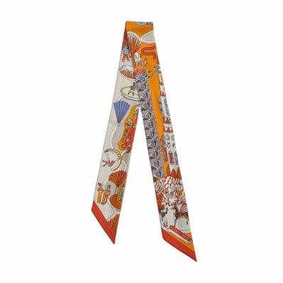 極美品 エルメス スカーフ ツイリー 万博博覧会 レディース