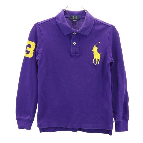 POLO RALPH LAUREN ポロラルフローレン ビッグポニー 長袖 ポロシャツ 6 パープル