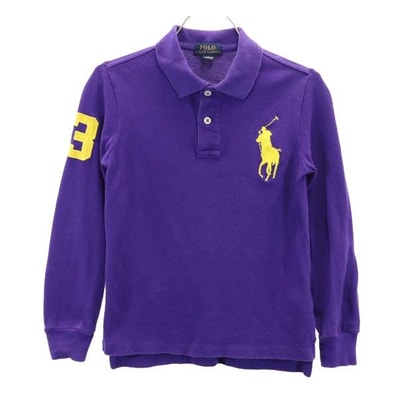 POLO RALPH LAUREN ポロラルフローレン ビッグポニー 長袖 ポロシャツ 6 パープル