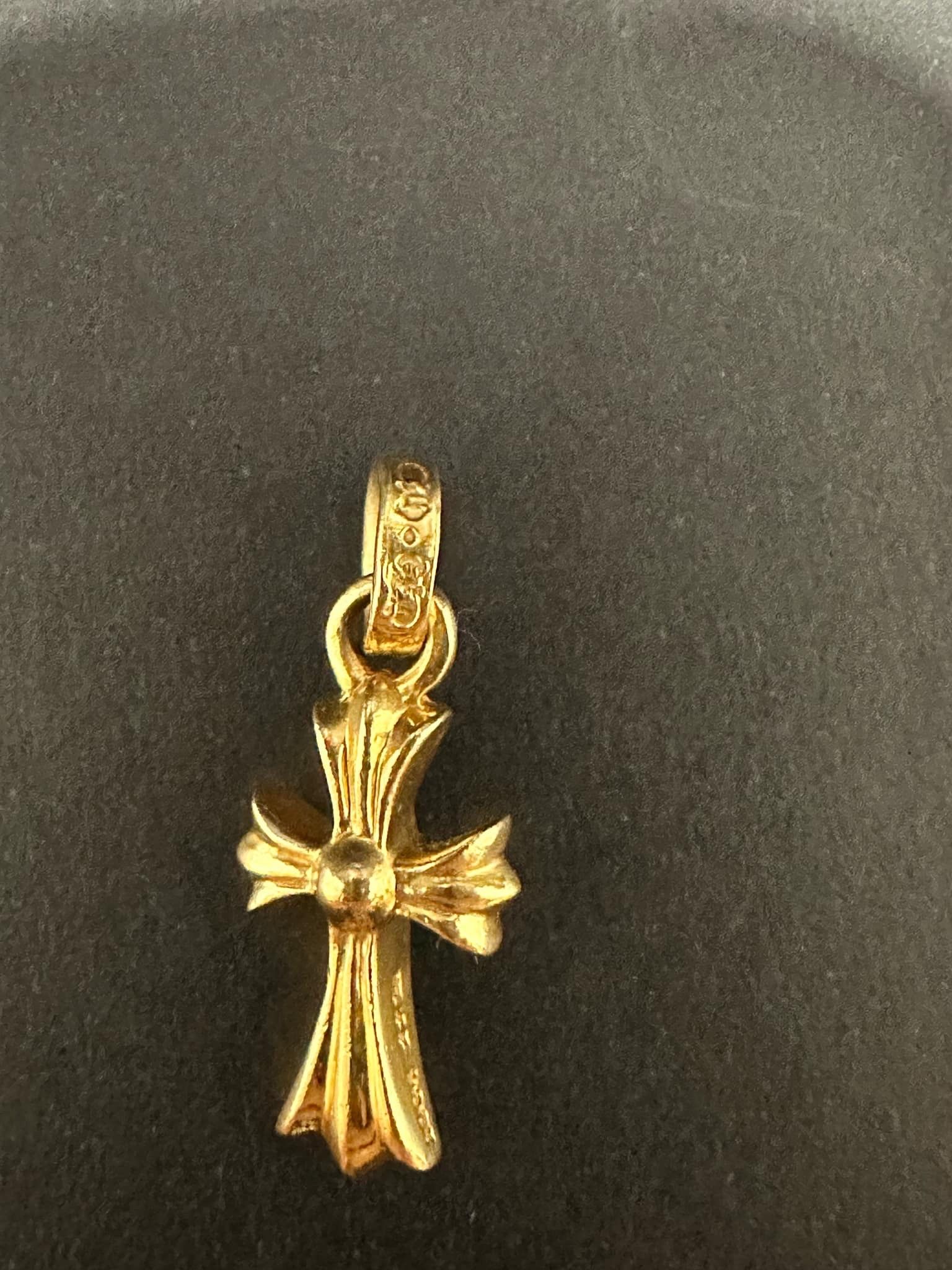 Chrome Hearts 22K CH Cross Baby Fat Charm "Yellow Gold"