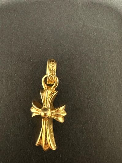 Chrome Hearts 22K CH Cross Baby Fat Charm "Yellow Gold"