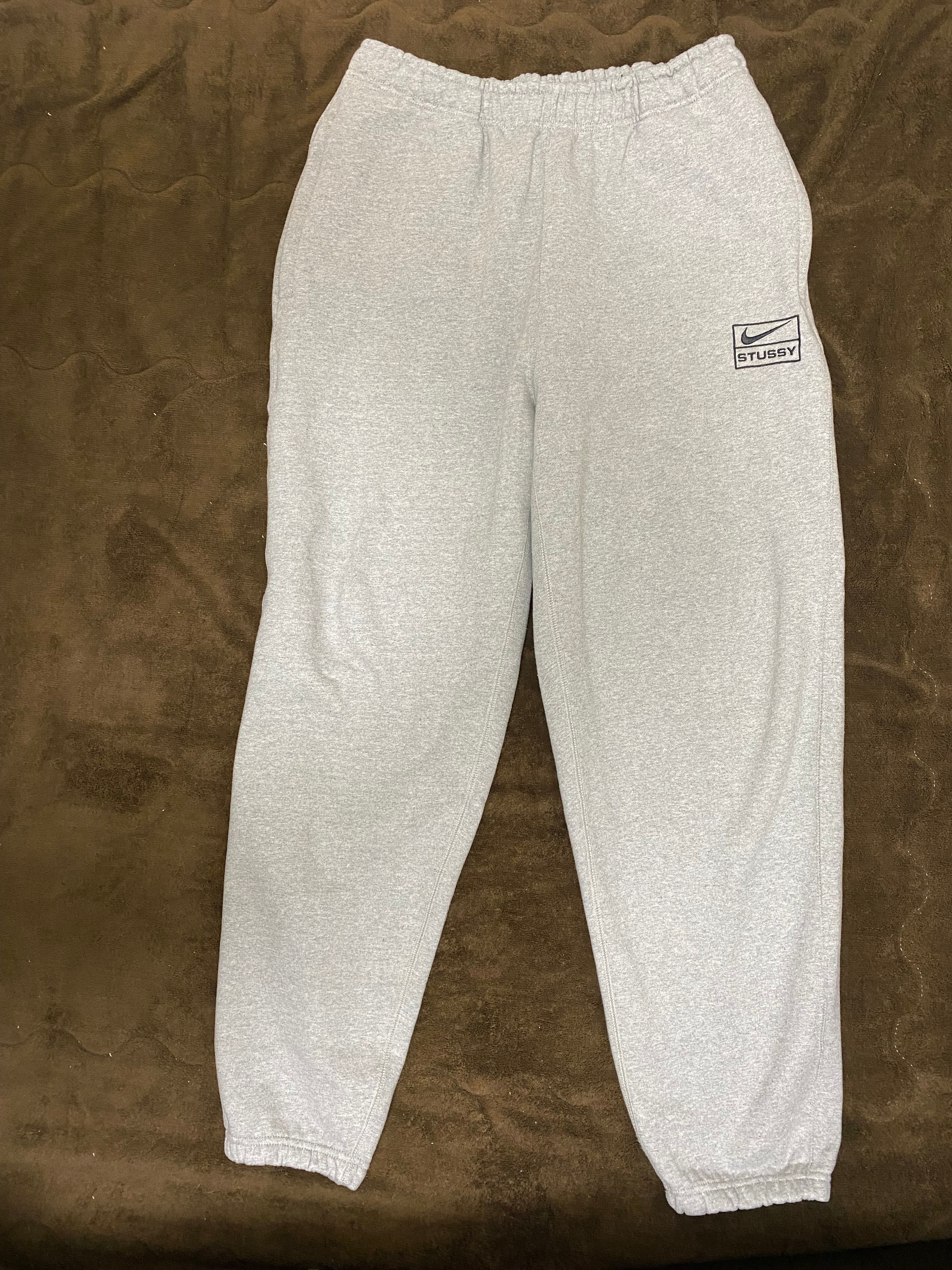 Stussy × Nike NRG Washed Fleece Pant (Asia Size) "Grey" DJ9491-063
