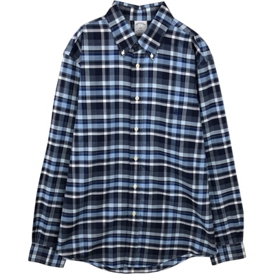 古着 ブルックスブラザーズ Brooks Brothers 1818 REGENT 長袖 ボタンダウンチェックシャツ メンズL相当/eaa642890