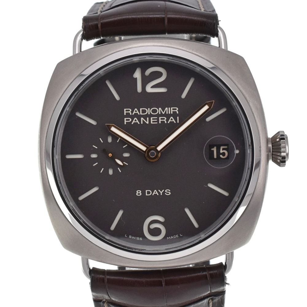 値下 パネライ PANERAI PAM00346 ラジオミール 8デイズ 手巻き メンズ 良品  □#138818