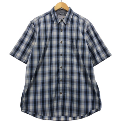 古着 カーハート Carhartt RELAXED FIT チェック柄 ボタンダウン 半袖 ワークシャツ メンズL相当/eaa564754