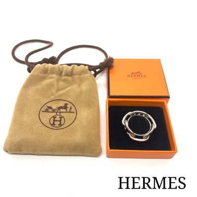 Hermes Scarf Ring Regate Silver Plated "Silver"