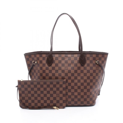 ルイ・ヴィトン LOUIS VUITTON ネヴァーフルMM トートバッグ バッグ PVCコーティングキャンバス レザー ダミエ レディース ブラウン系 M40995 【中古】