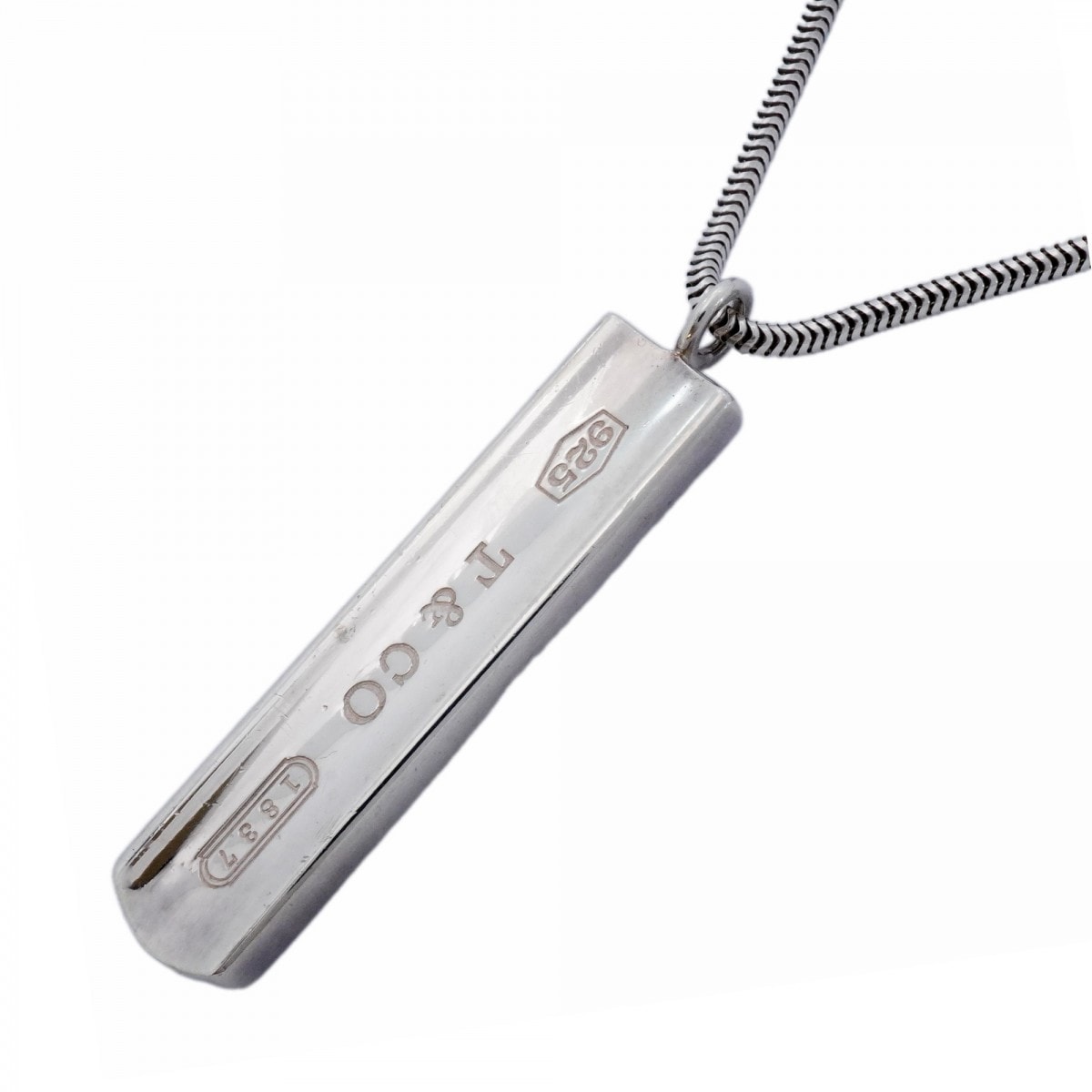 【6jdb0194】ティファニー ネックレス ナローバー シルバー925【中古】レディース