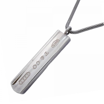 【6jdb0194】ティファニー ネックレス ナローバー シルバー925【中古】レディース