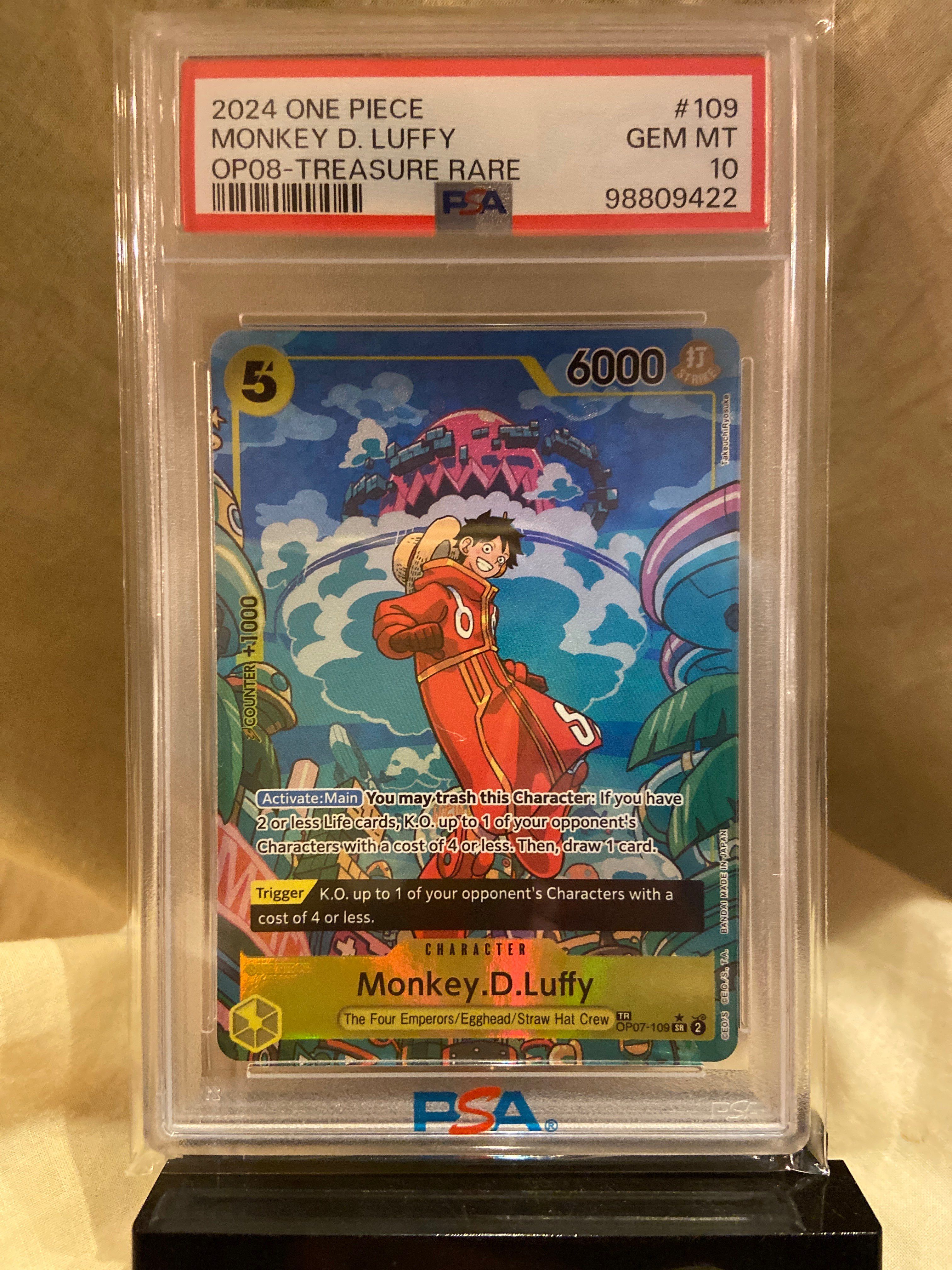 Monkey.D.Luffy SR-TR [OP07-109] [EN](Booster Pack "Two Legends") — PSA 10