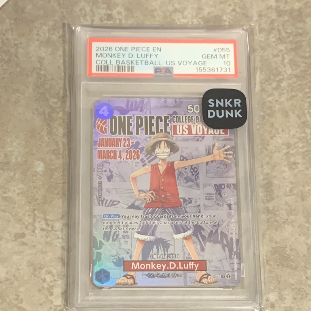 モンキー・D・ルフィ:P (開封済) [P-055]【英語版】(プロモーションカード「ワンピース カレッジ バスケットボール:USボヤージュ」)
