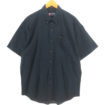 古着 90年代 ラルフローレン Ralph Lauren CHAPS チャップス 半袖 リネン ボタンダウンシャツ メンズL相当 ヴィンテージ/eaa539342