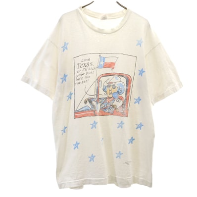 FRUIT OF THE LOOM フルーツオブザルーム 80s 90s USA製 オールド TEXAS 半袖 Tシャツ L ホワイト シングルステッチ