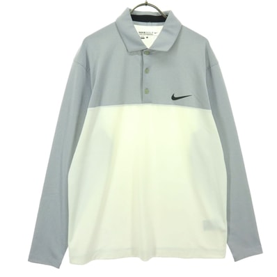 NIKE GOLF ナイキゴルフ スウッシュ 長袖 ポロシャツ L ホワイト