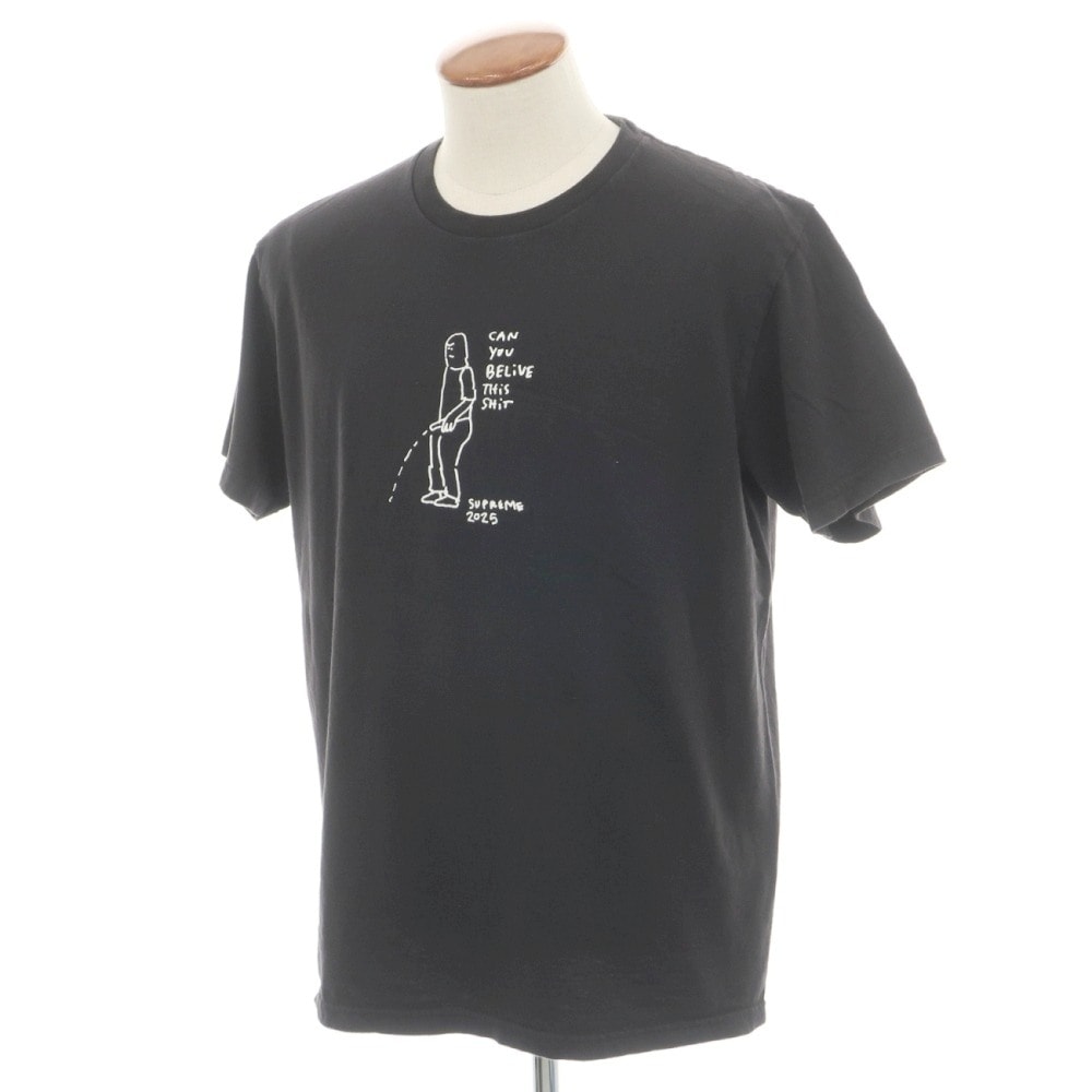 【中古】シュプリーム Supreme 2025年春夏 Piss Tee コットン クルーネック 半袖Tシャツ ブラック【サイズM】【メンズ】