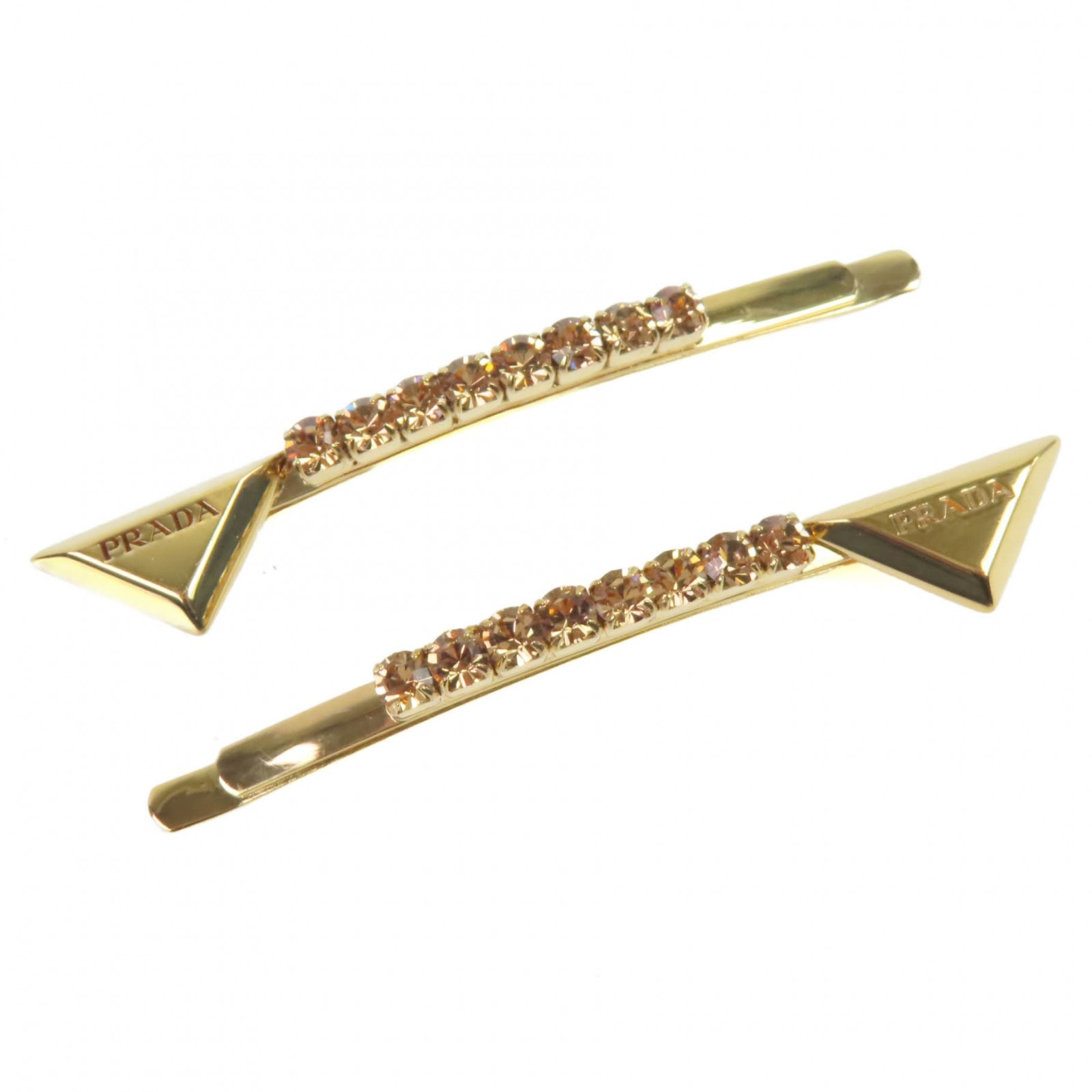 良品 プラダ ヘアアクセサリー ゴールド レディース 1IF098