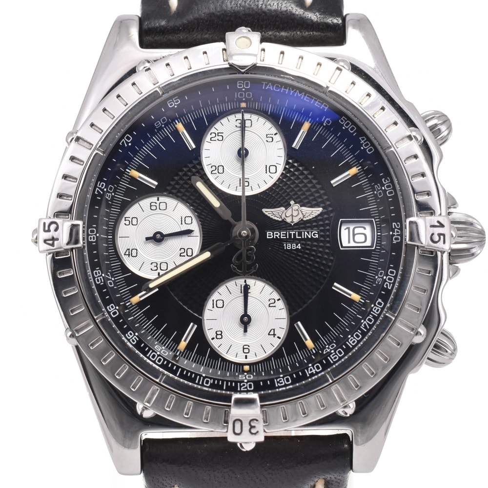 ブライトリング BREITLING A13050.1 クロノマット クロノグラフ ブラック 自動巻き メンズ 良品 保証書付き 腕時計 E#147232