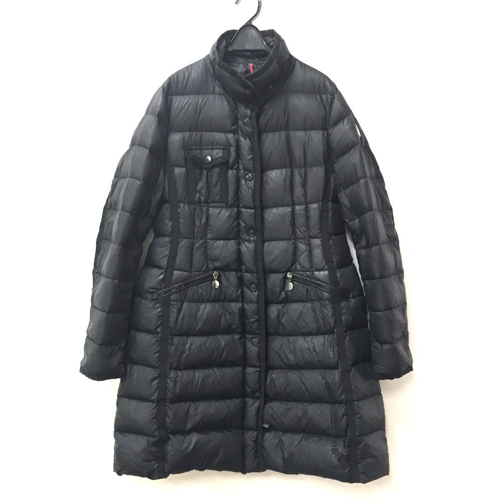 モンクレール MONCLER HERMIFUR GIUBBOTTO HERMIFUR JACKET ロゴ ワッペン 長袖 アパレル ロングダウン ダウンジャケット ポリエステル ネイビー