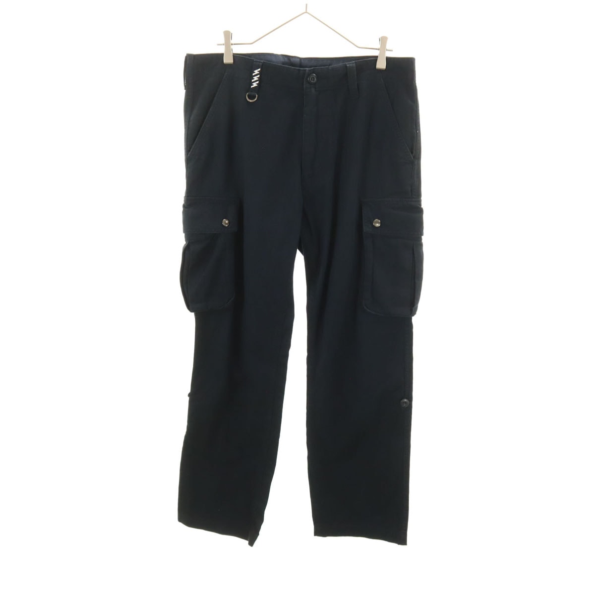 uniform experiment ユニフォームエクスペリメント 日本製 ヘリンボーン カーゴパンツ 2 濃紺 ロールアップ