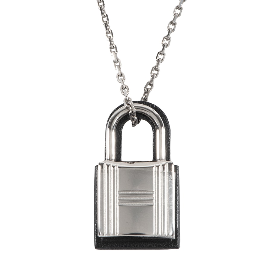 HERMES エルメス オーケリー PM ネックレス ペンダント メタル ヴォースイフト シルバー ブラック【中古】