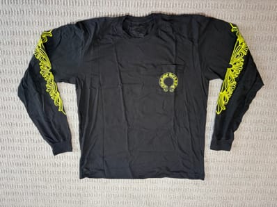Chrome Hearts Horse Shoe L/S T-Shirt "Black/Neon Yellow"
